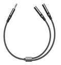 Rixus RXMU35A 3.5mm Jack Separate Headsets Splitter Adapter 30cm Black