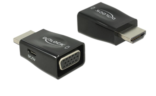 Delock HDMI-A zu VGA mit Stromanschluss