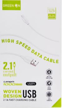 GREEN ON Fast Lightning Cable LS371 1M