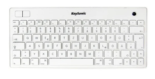 Keysonic Wireless Slim Mini Keyboard white